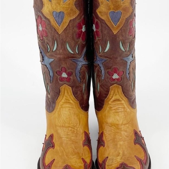 RARE Old Gringo Tan and Red Western Boots - Picture 2 of 16